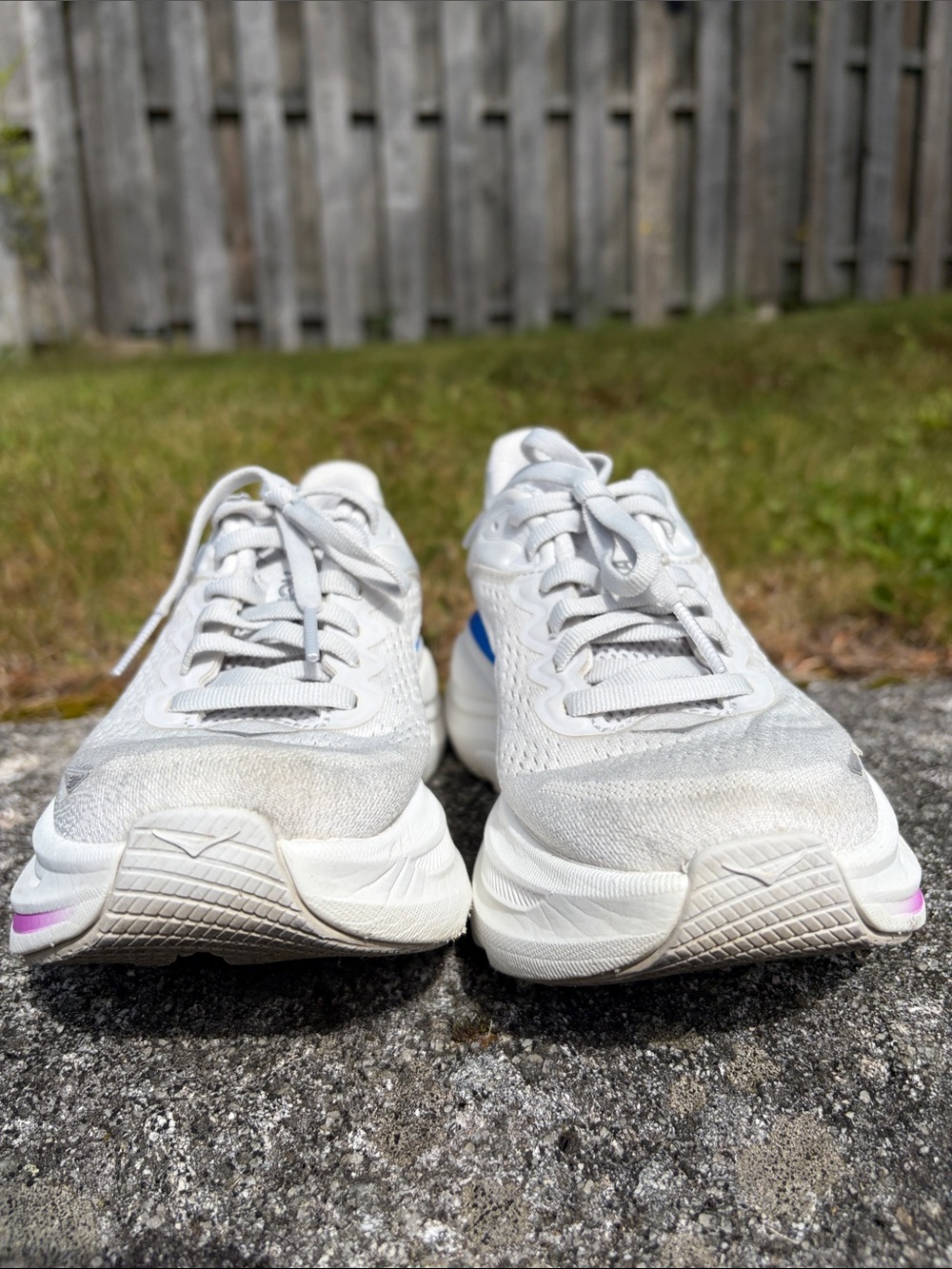 Hoka Bondi 9 Cosmic Grey/White Women's running shoes sneakers size 4 kids 2.5 - Picture 6 of 16